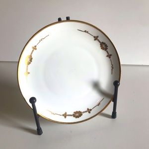 RARE Plate Altrohlau MZ CMR Czec Small Cabinet Display Plate Gold Flowers, Vtg